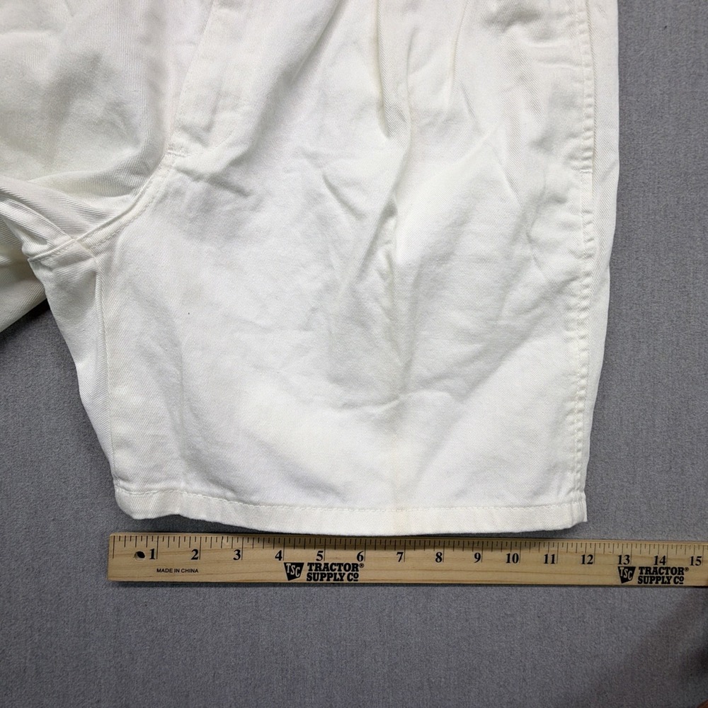 Vintage Polo Ralph Lauren Made In USA Double Pleated Chino Shorts Beige 30" - Picture 6 of 9